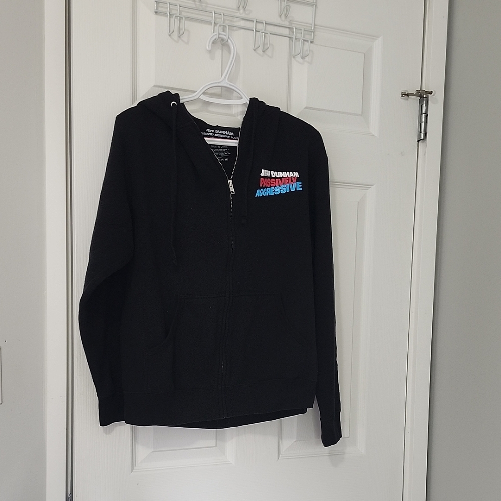 Jeff Dunham Passive Aggresive  Black Tour Zippered  Hoodie